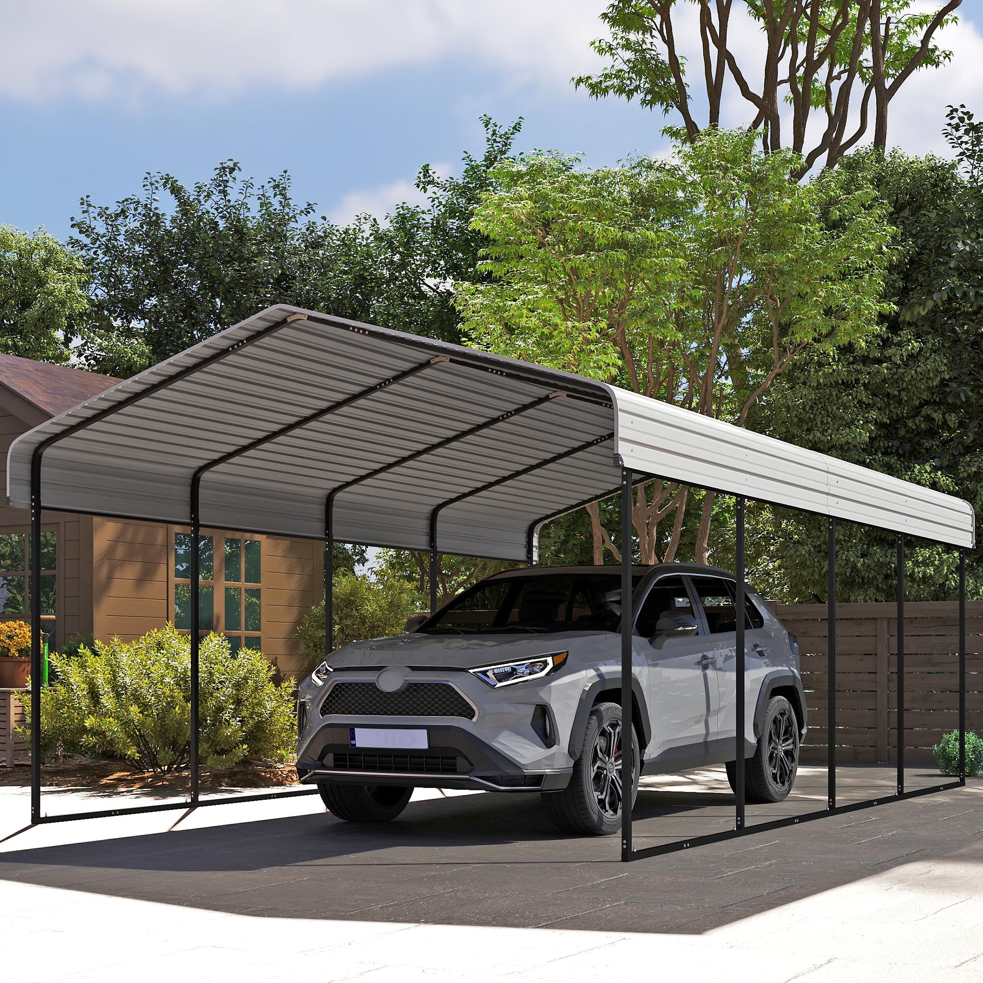 Amazon.com: Real Relax 12x20ft Metal Carport, Heavy Duty Garage